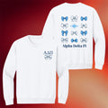ADPi Market Merch 2026 Greek Bow Bliss Crewneck Sweatshirt White Alpha Delta Pi Merch - Merchluma