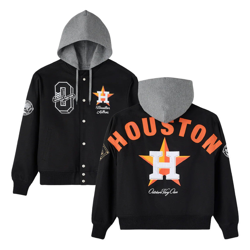 October's Very Own Merch 2026 More Houston Astros Hooded Jacket OVO Apparel Baseball Fan Gear - Merchluma