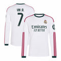 Vini Jr #7 Real Madrid Merch White Real Madrid 2026 27 Long Sleeve Jersey Best Gift For Fans - Merchluma