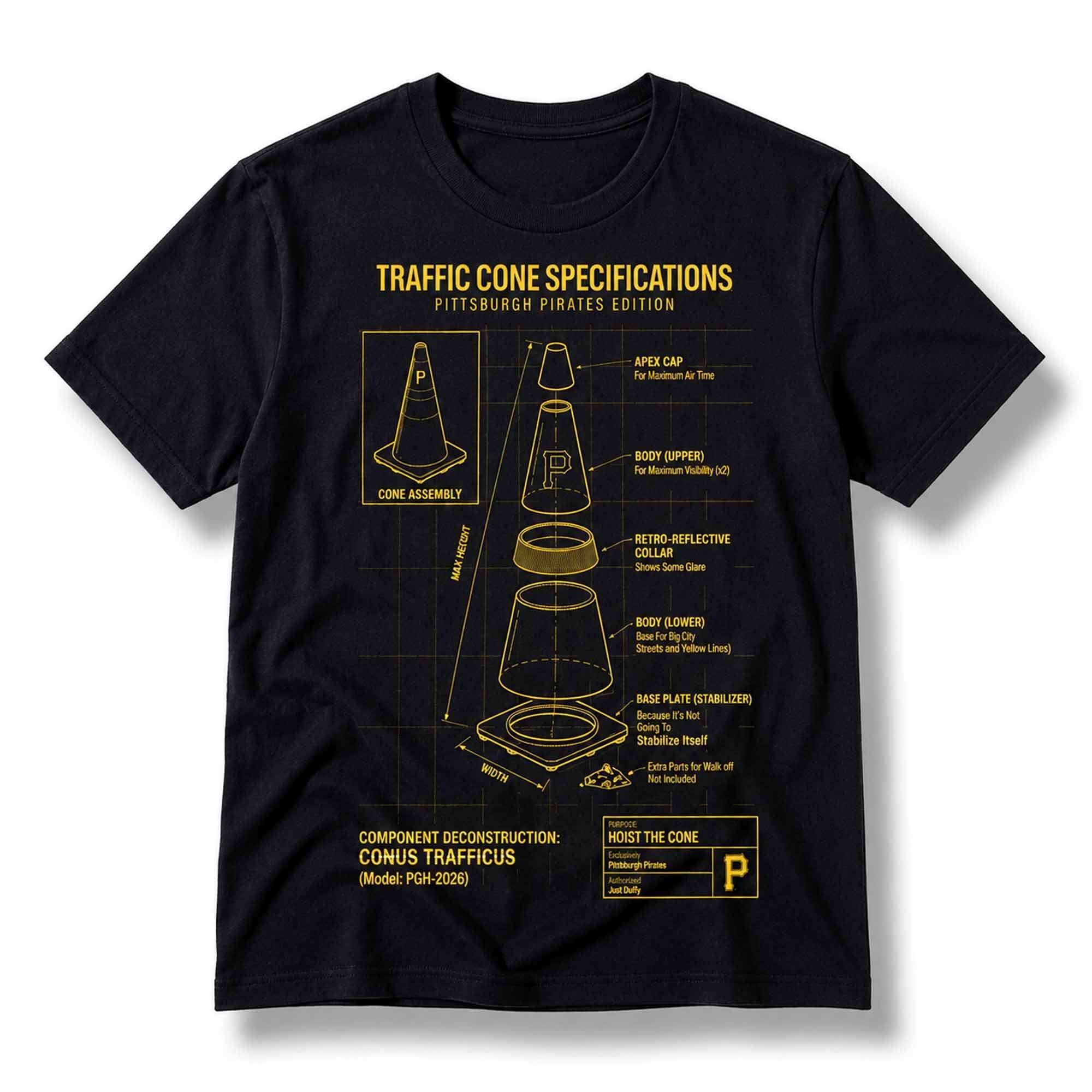 2026 Pirates Traffic Cone Specifications Free T-Shirt Pittsburgh Pirates Merch Gifts For Fans - Merchluma