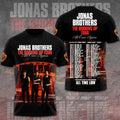 Jonas Brothers All Over Again Tour T-Shirt Burning Up Music Fan Graphic Tee Jonas Brothers Merch - Merchluma