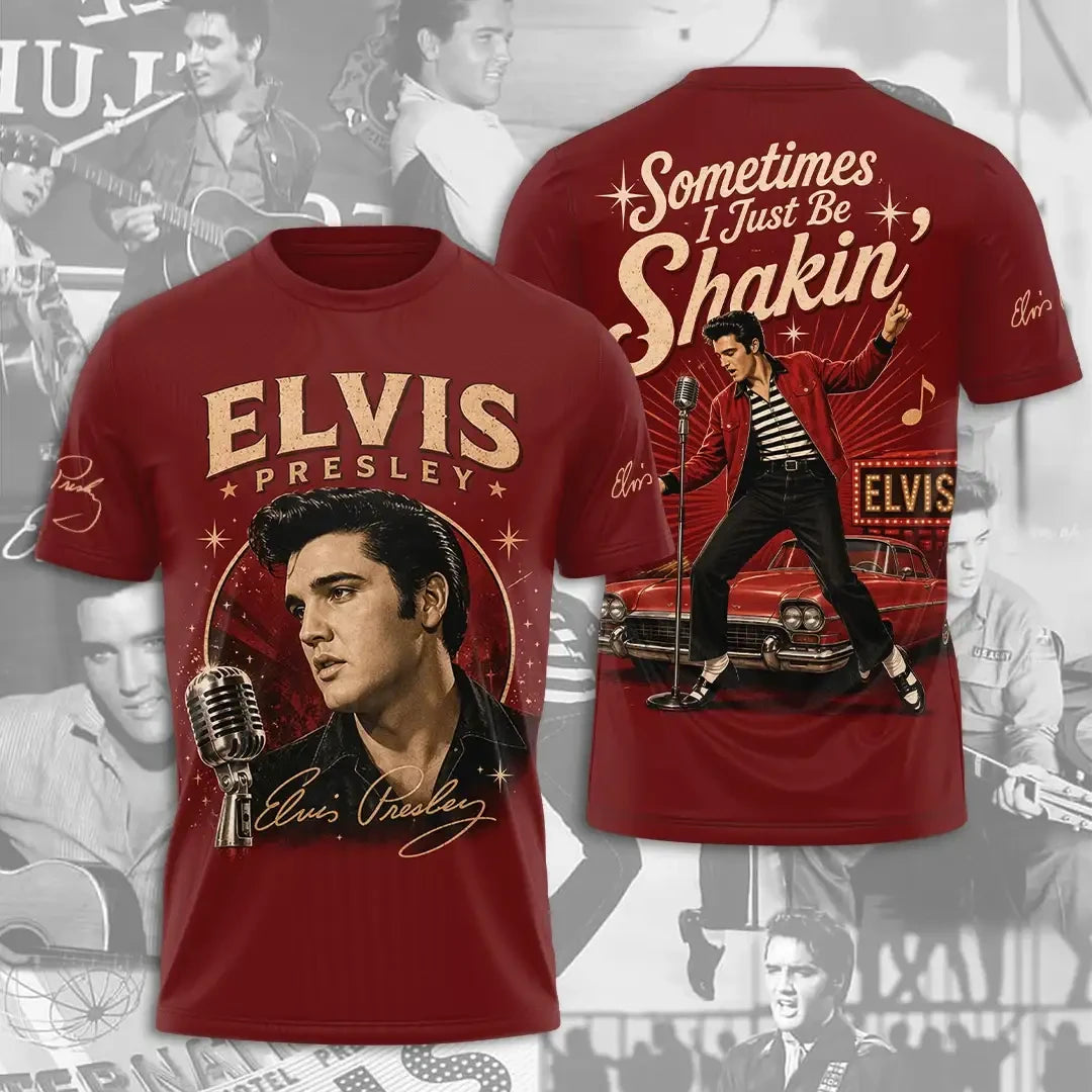 Elvis Presley Sometimes I Just Be Shakin T-Shirt Elvis Presley Merch King Of Rock And Roll Shirt - Merchluma