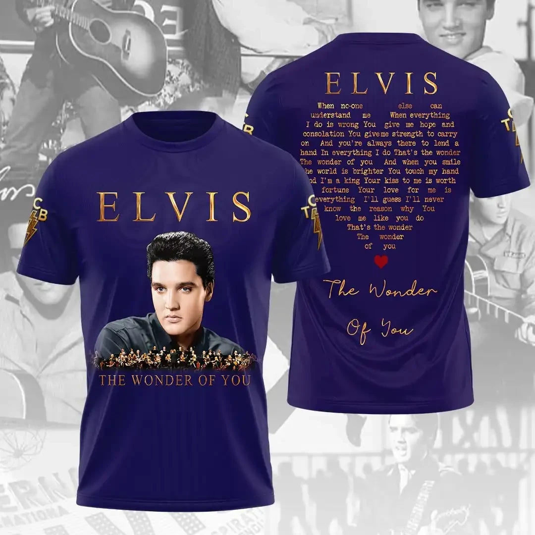 Elvis Presley The Wonder Of You Tribute T-Shirt Elvis Presley Merch Retro Music Legend Fan Gift - Merchluma
