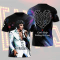 Elvis Presley Merch Can't Help Falling In Love Elvis Presley T-Shirt King Of Rock And Roll Shirt - Merchluma