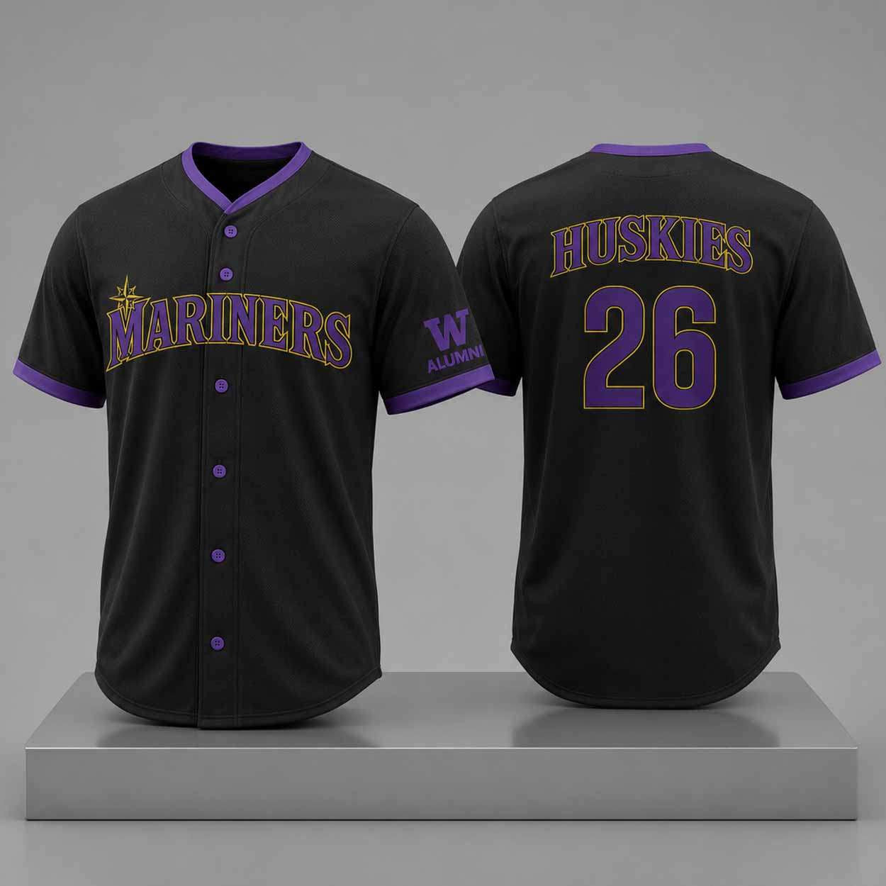 2026 Mariners UW Night Jersey Seattle Mariners Merch Best Gifts For Baseball Lovers - Merchluma