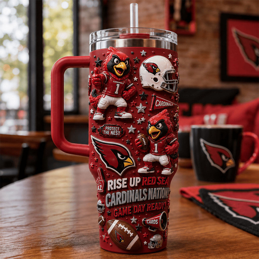 Arizona Cardinals Rise Up Red Sea Tumbler Arizona Cardinals Merch Gift For Football Fans