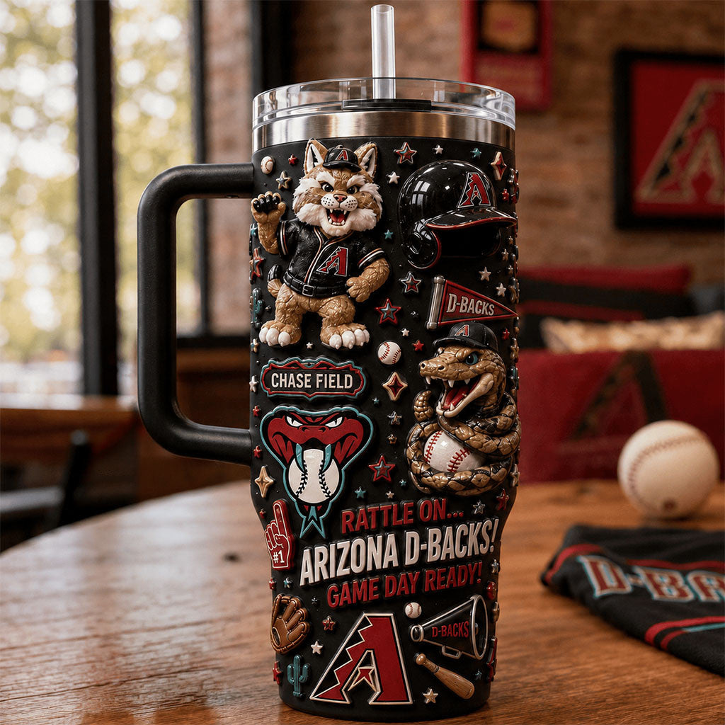Arizona Diamondbacks Merch Rattle On Arizona Dbacks Tumbler Present For Baseball Fans