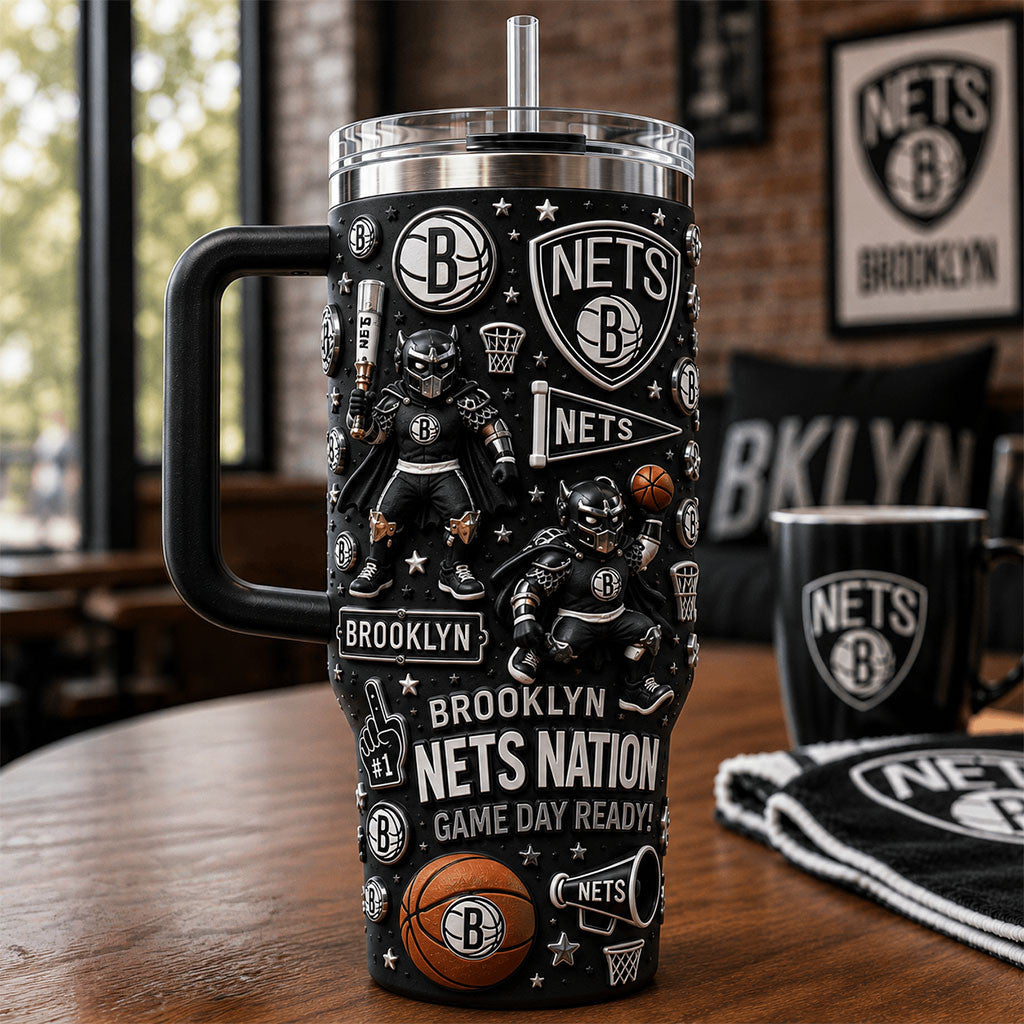 Brooklyn Nets Merch 2026 Brooklyn Nets Nation Game Day Ready Tumbler Gift For Basketball Fans