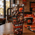 Cleveland Browns Merch Here We Go Brownies Tumbler Best Gift For Football Lovers