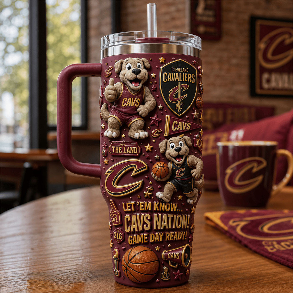 Cleveland Cavaliers Merch Let Em Know Cavs Nation Tumbler Gift For Basketball Lover