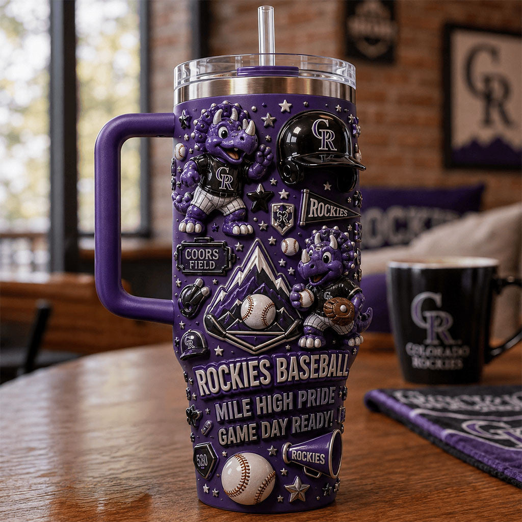 Colorado Rockies Merch Rockies Baseball Mile High Pride Tumbler Gift For Baseball Fans