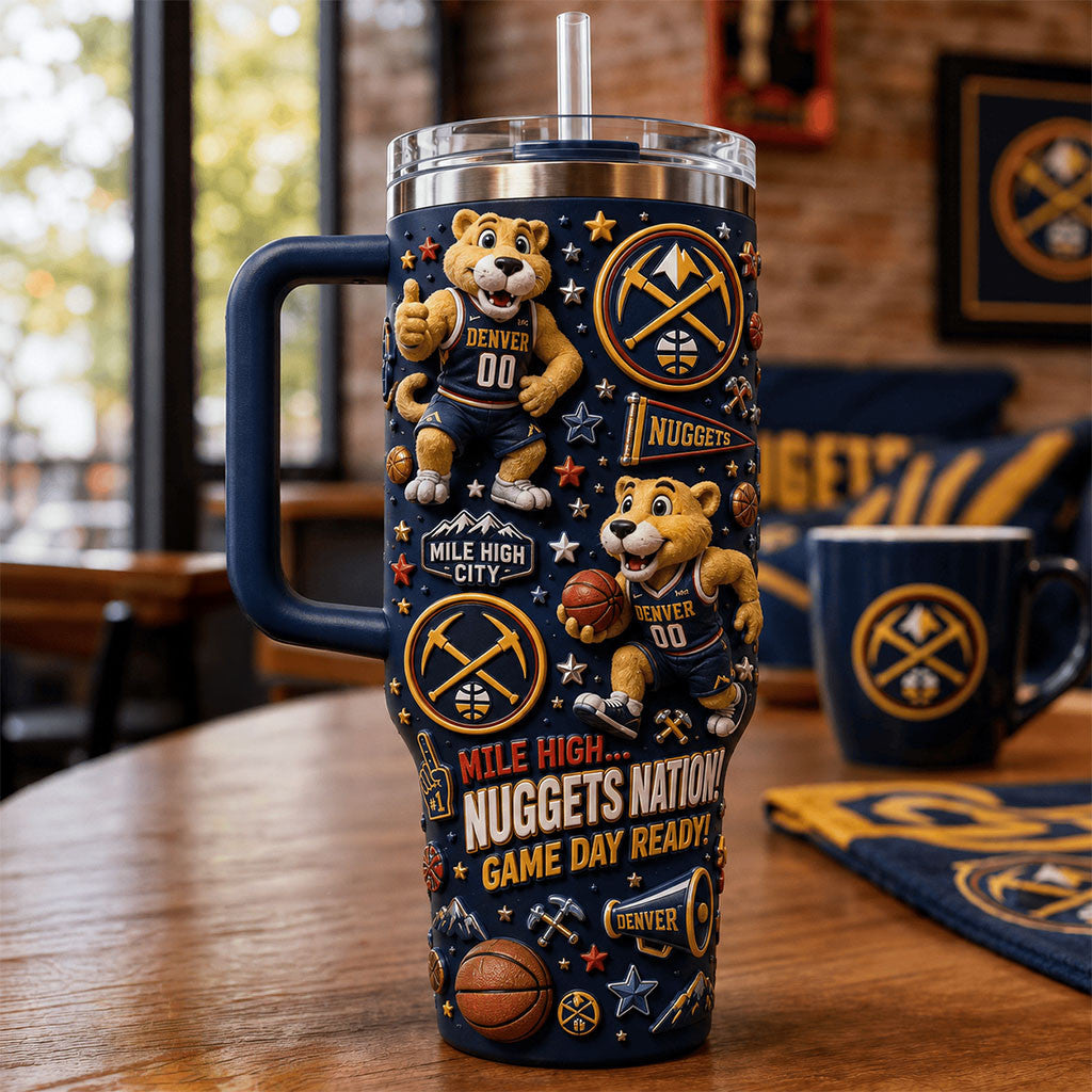 Denver Nuggets Rocky Mascot Mile High City Tumbler Denver Nuggets Merch Basketball Lover Gifts