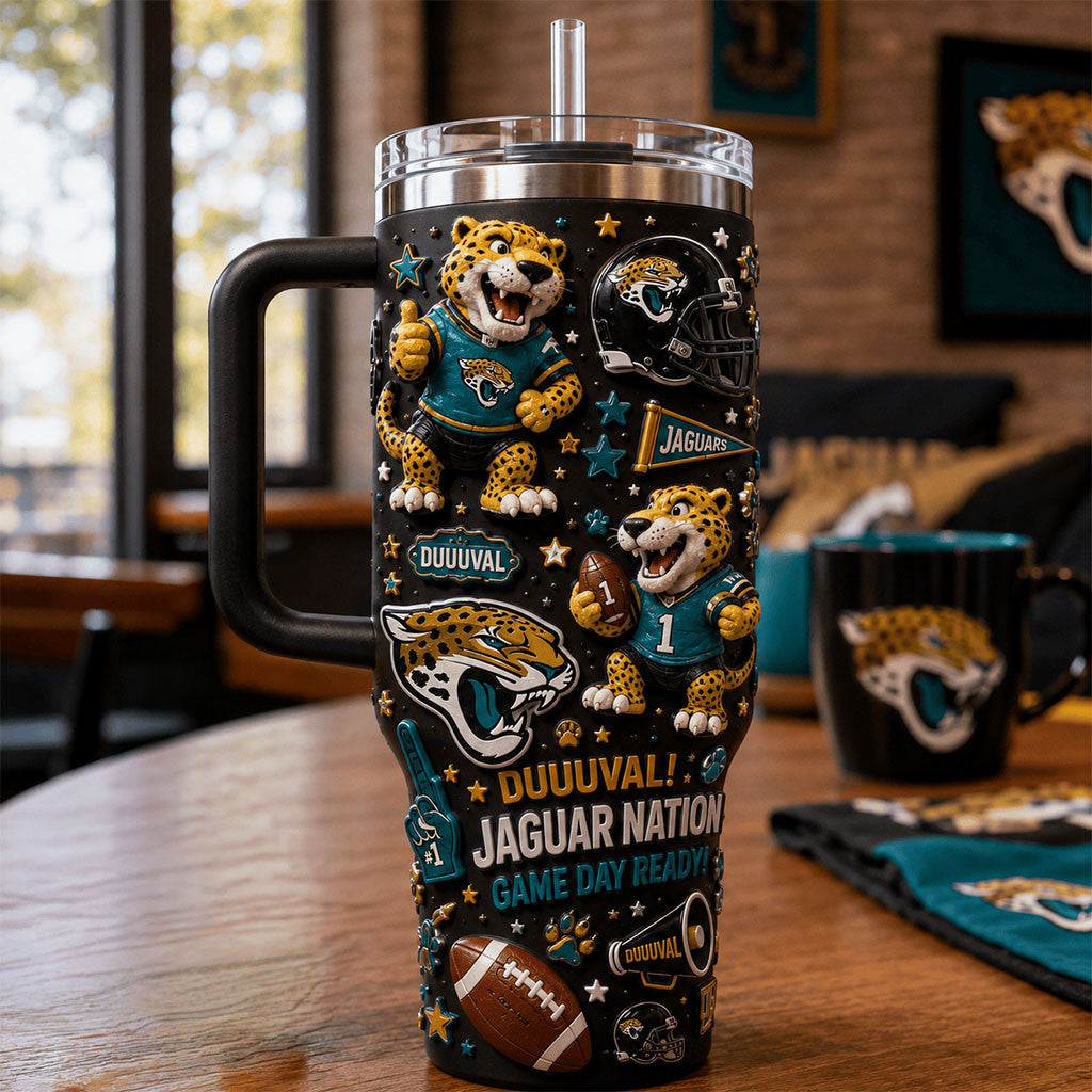 Jacksonville Jaguars Duuuval Jaguar Nation Tumbler Jaguars Merch Football Fan Gifts Ideas
