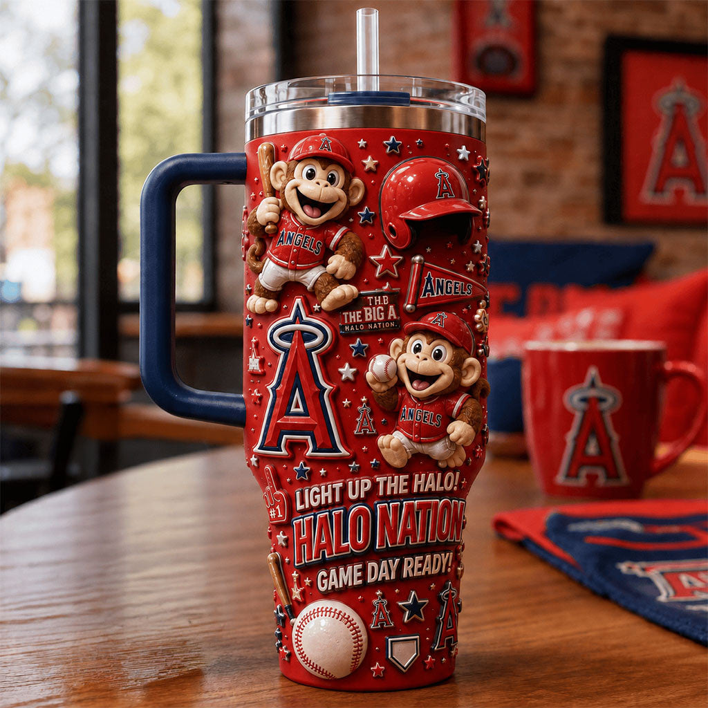 Los Angeles Angels Light Up The Halo Nation Tumbler LA Angels Merch Gift For Baseball Fans