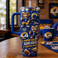 Los Angeles Rams Merch Whose House Rams House Game Day Ready Tumbler Football Fan Gifts