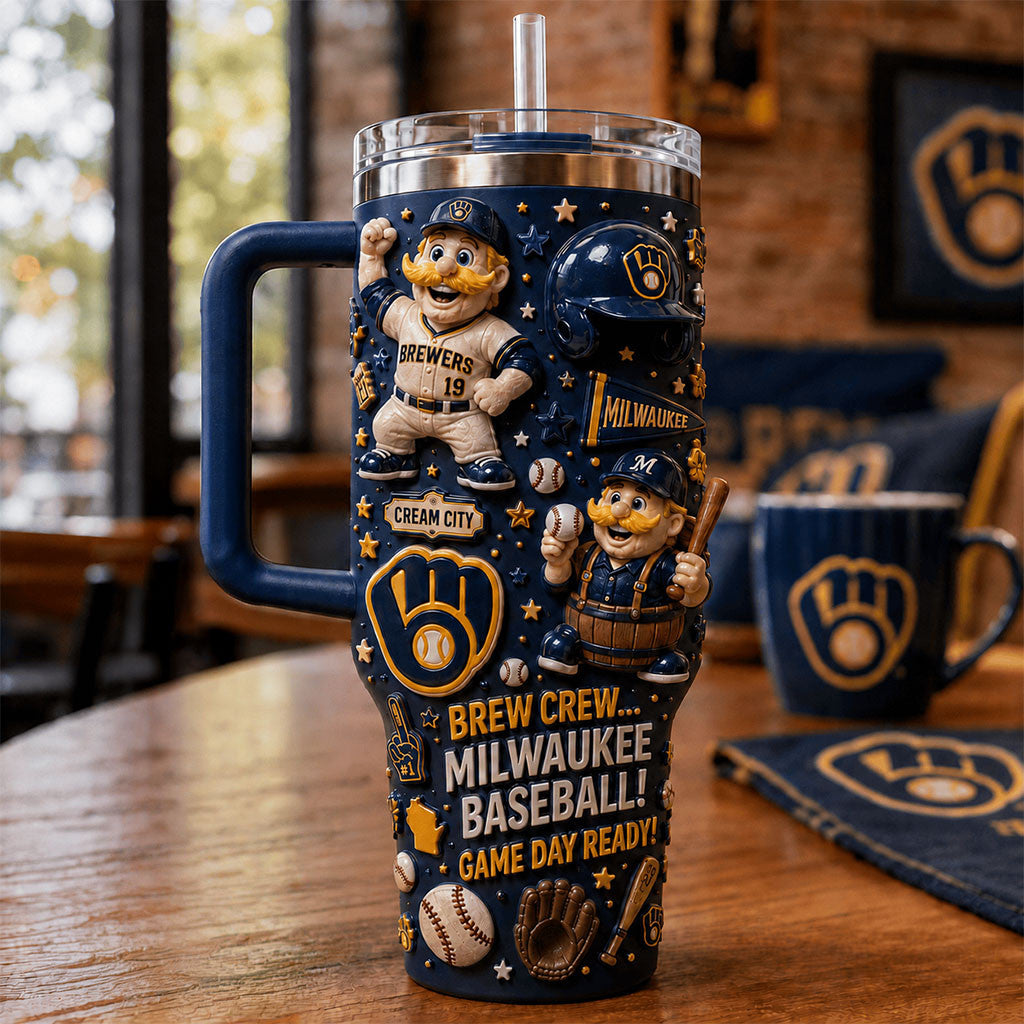 Milwaukee Brewers Merch Brew Crew Milwaukee Baseball Tumbler Gift Ideas For Brothers