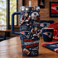 New England Patriots Merch Let's Go Patriots Nation Tumbler Present For Football Fans