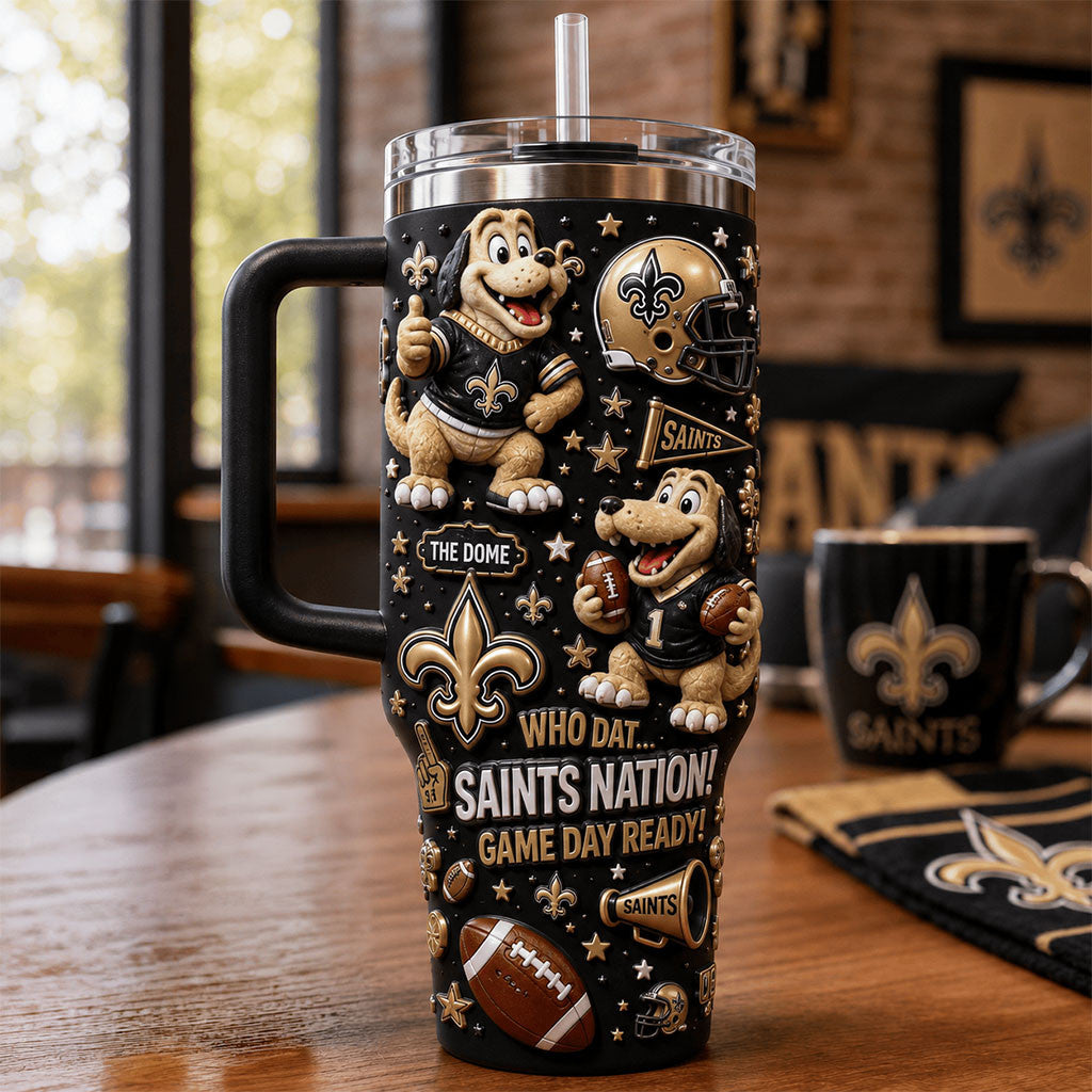 New Orleans Saints Merch Who Dat Saints Nation Tumbler Unique Gifts For Football Fans