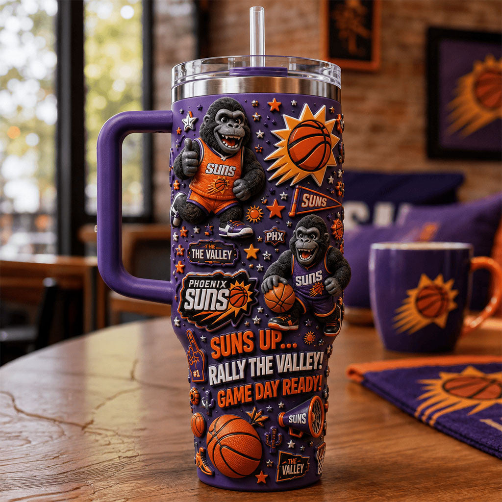 Phoenix Suns Up Rally The Valley Tumbler Phoenix Suns Merch Gift For Basketball Lovers