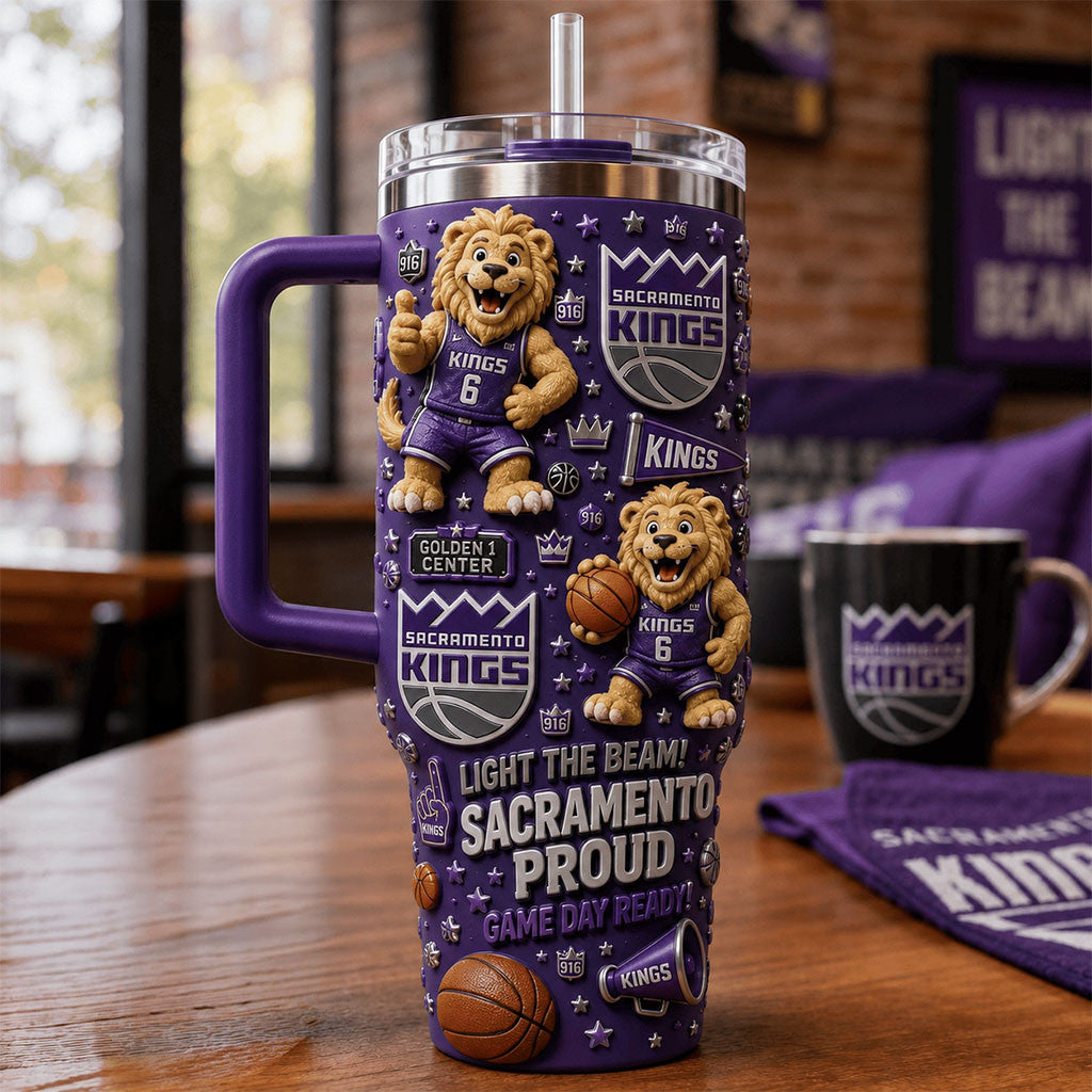 Sacramento Kings Merch Light The Beam Sacramento Proud Tumbler Gift Ideas For Basketball Fans