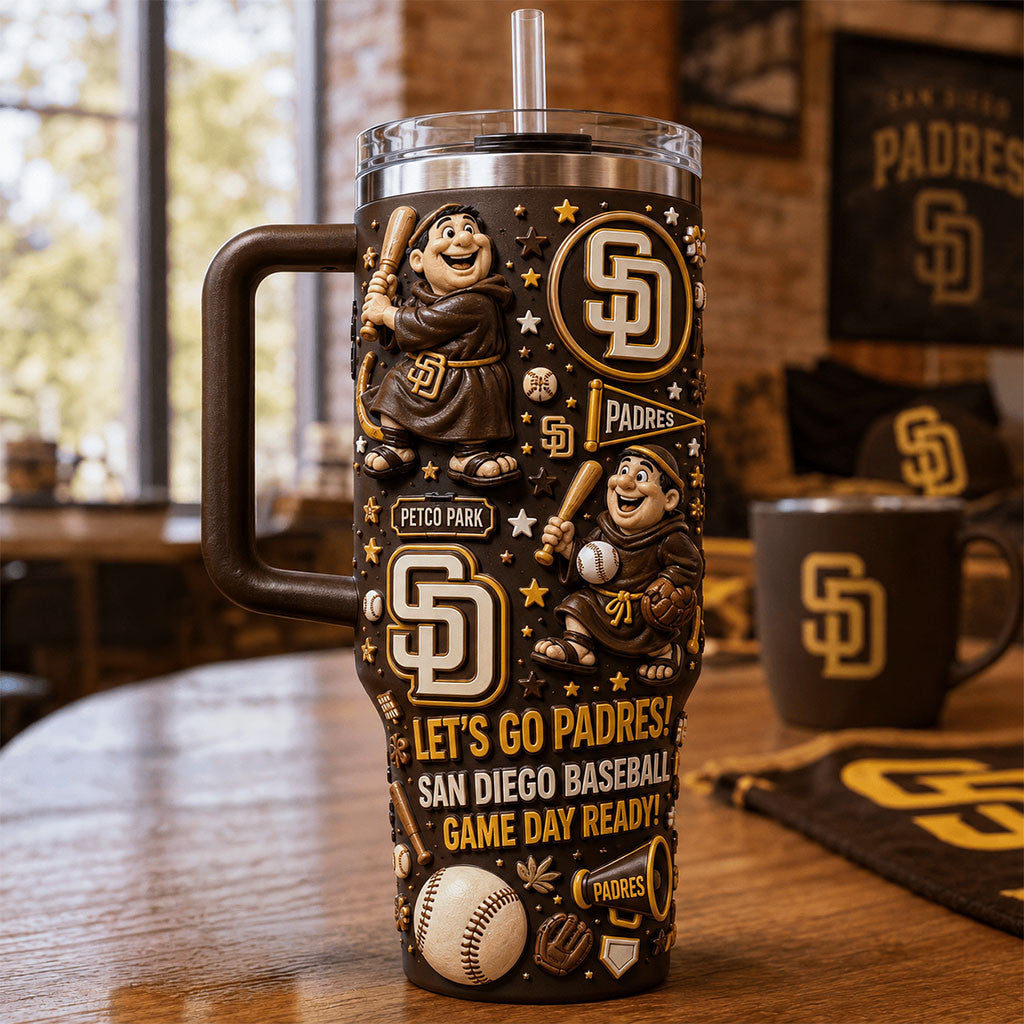 San Diego Padres Merch Let's Go Padres Game Day Ready Tumbler Gift For Baseball Lovers