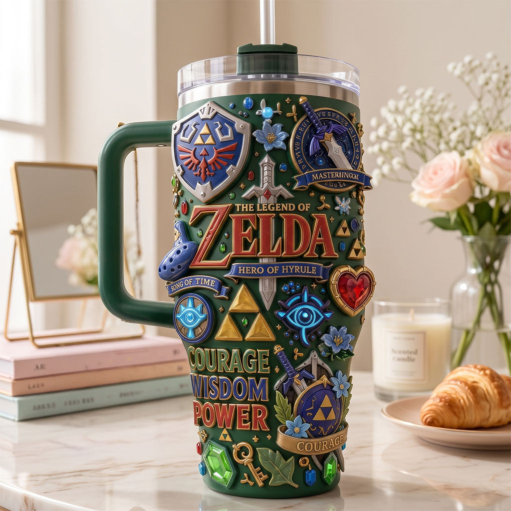 The Legend Of Zelda Courage Wisdom Power Tumbler The Legend Of Zelda Merch Brothers Gifts
