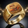 Indian Motorcycle Garage 125th Anniversary Ring Vintage Motorcycle Biker Merchandise Fan Gifts