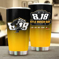 Kyle Busch Rowdy Resume Tumbler Number 18 Racing Career Tribute Fan Cup Kyle Busch Merch