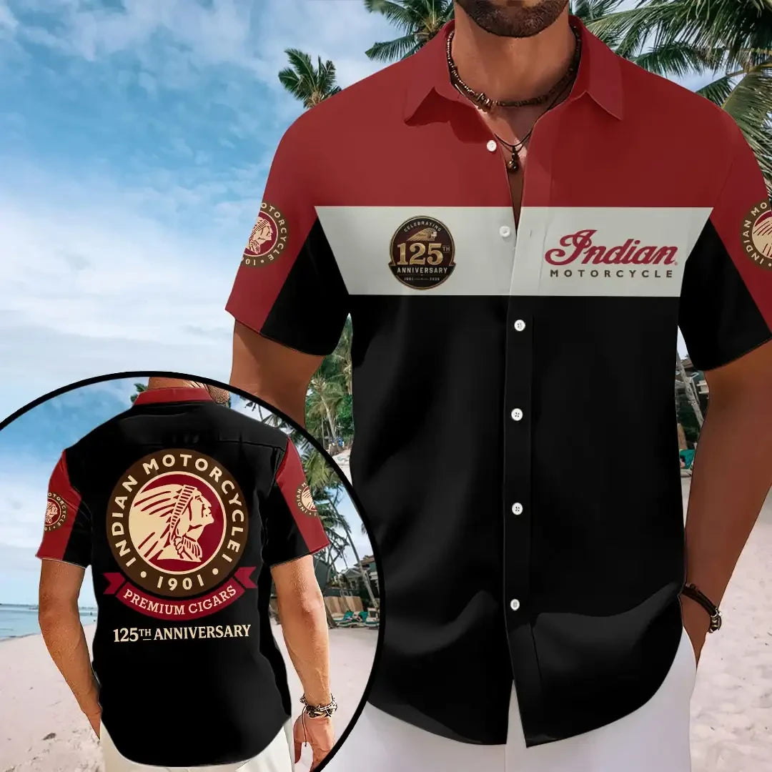 6 Indian Motorcycle 1901 Racing Hawaiian Shirt Retro Biker Motorcycle Apparel Gift For Son