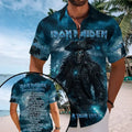 Iron Maiden Eddie Pirate Hawaiian Shirt Run For Your Lives Classic Heavy Metal Rock Band Tee