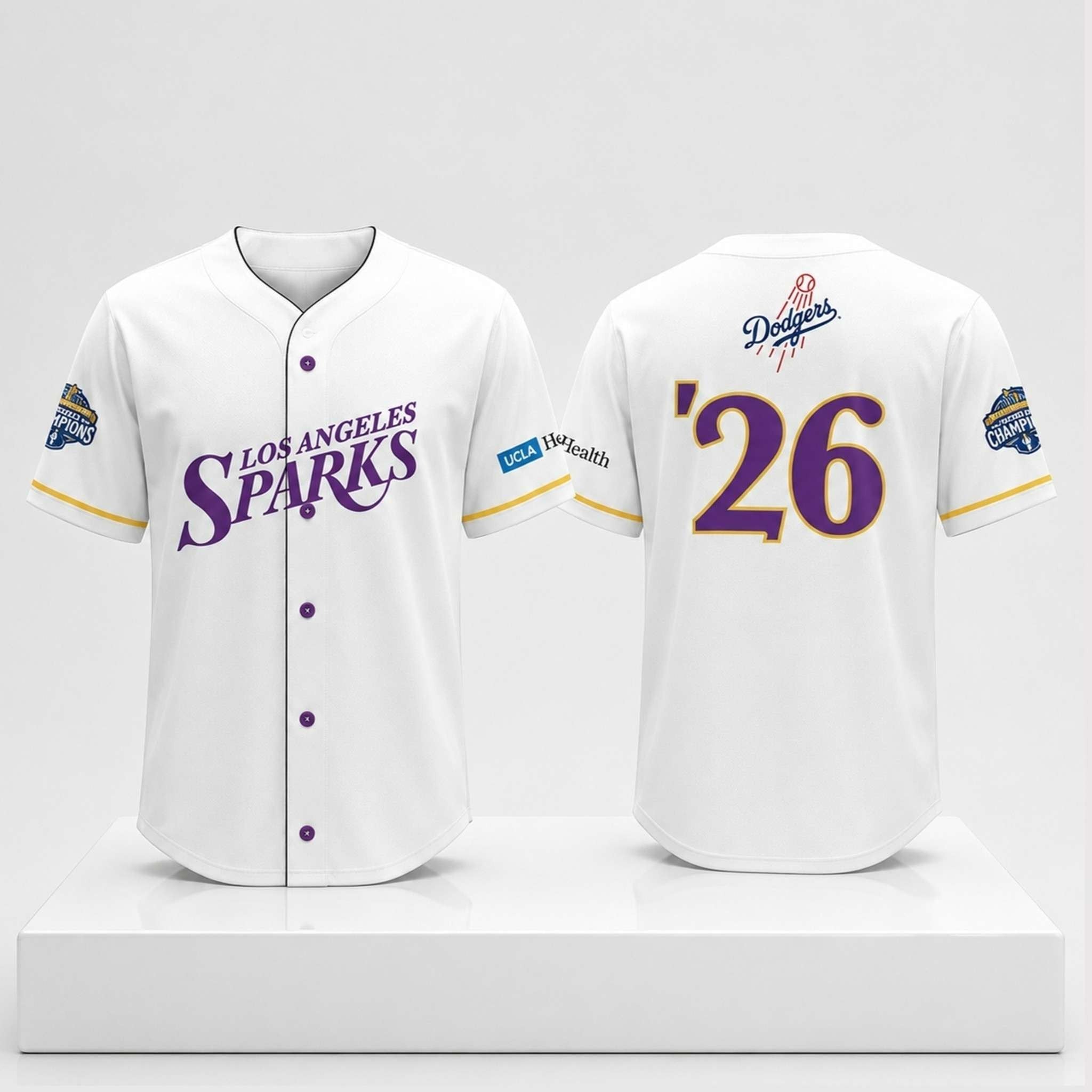 LA Sparks Dodgers Night Jersey 2026 Los Angeles Sparks Merch Gifts For Baseball Lovers