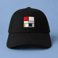 Piet Mondrian's Composition C III Hat Embroidered Piet Mondrian's Merch Gifts For Husband