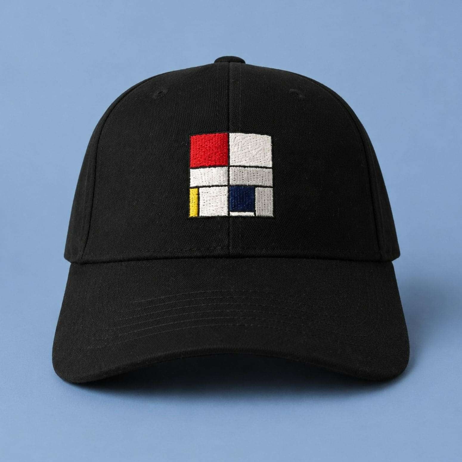 Piet Mondrian's Composition C III Hat Embroidered Piet Mondrian's Merch Gifts For Husband