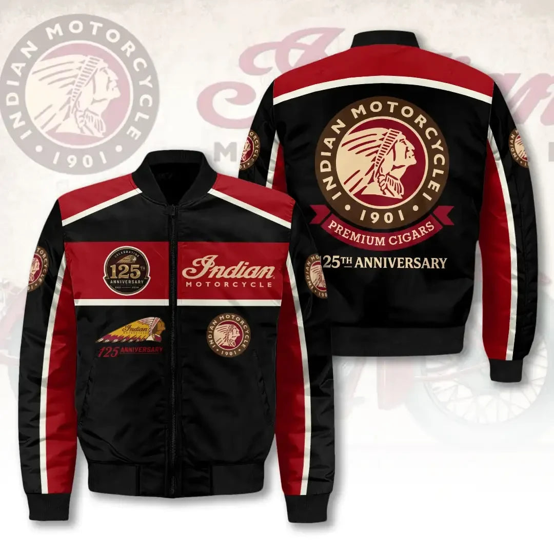 Indian Motorcycle Biker Jacket 125th Anniversary Motorcycle Racing Coat Indian Motorcycle Merch