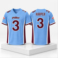 Phillies PECO Bryce Harper #3 Football Jersey 2026 Philadelphia Phillies Merch Gifts For Fans