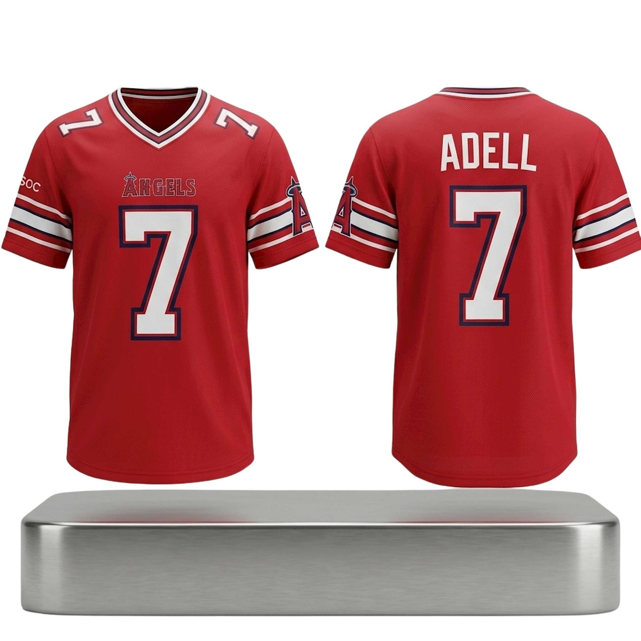 LA Angels #7 Jo Adell 2026 Football Jersey Los Angeles Angels Merch Gifts For Baseball Fans