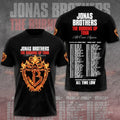 Jonas Brothers Burning Up Concert Tour Shirt Pop Rock Band Music T-Shirt Jonas Brothers Merch