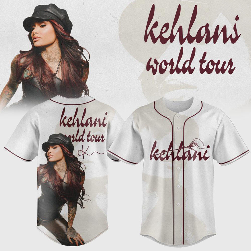 Kehlani World Tour 2026 Signature Baseball Jersey Kehlani Merch Best Gifts For Music Lovers