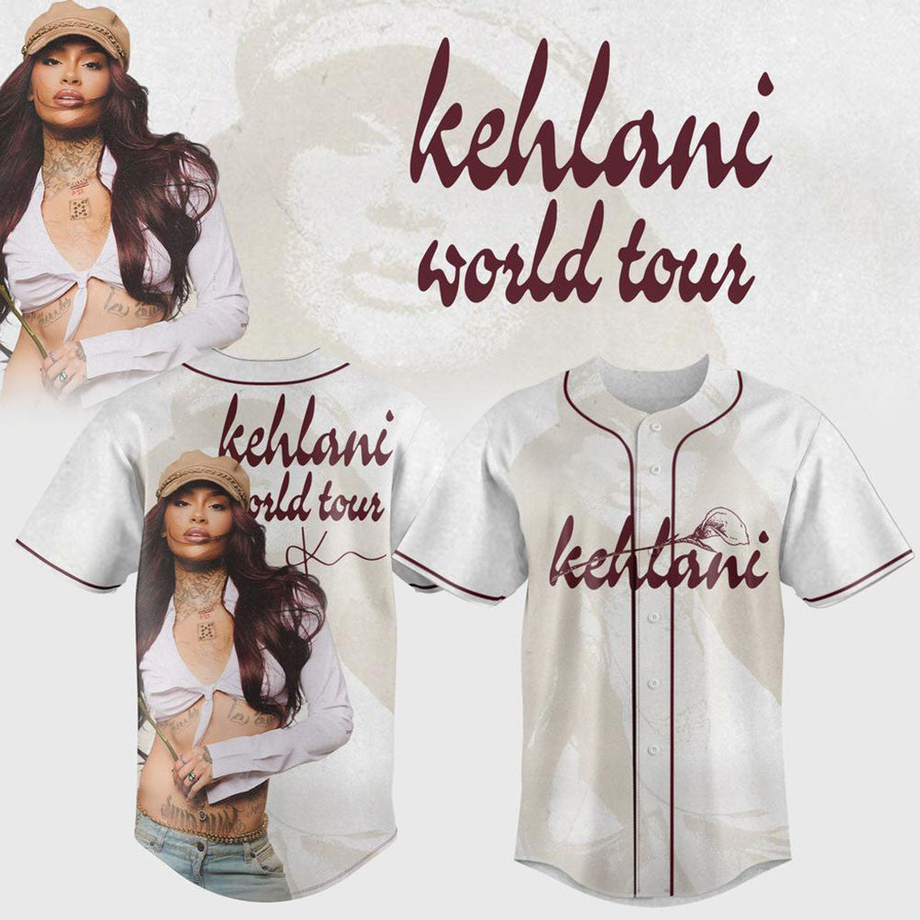 Kehlani World Tour 2026 Signature Concert Baseball Jersey Kehlani Merch Music Lover Gifts