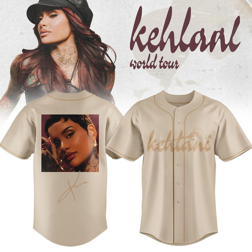 Kehlani World Tour 2026 Signed Baseball Jersey Kehlani Concert Merch Gift For Music Fans
