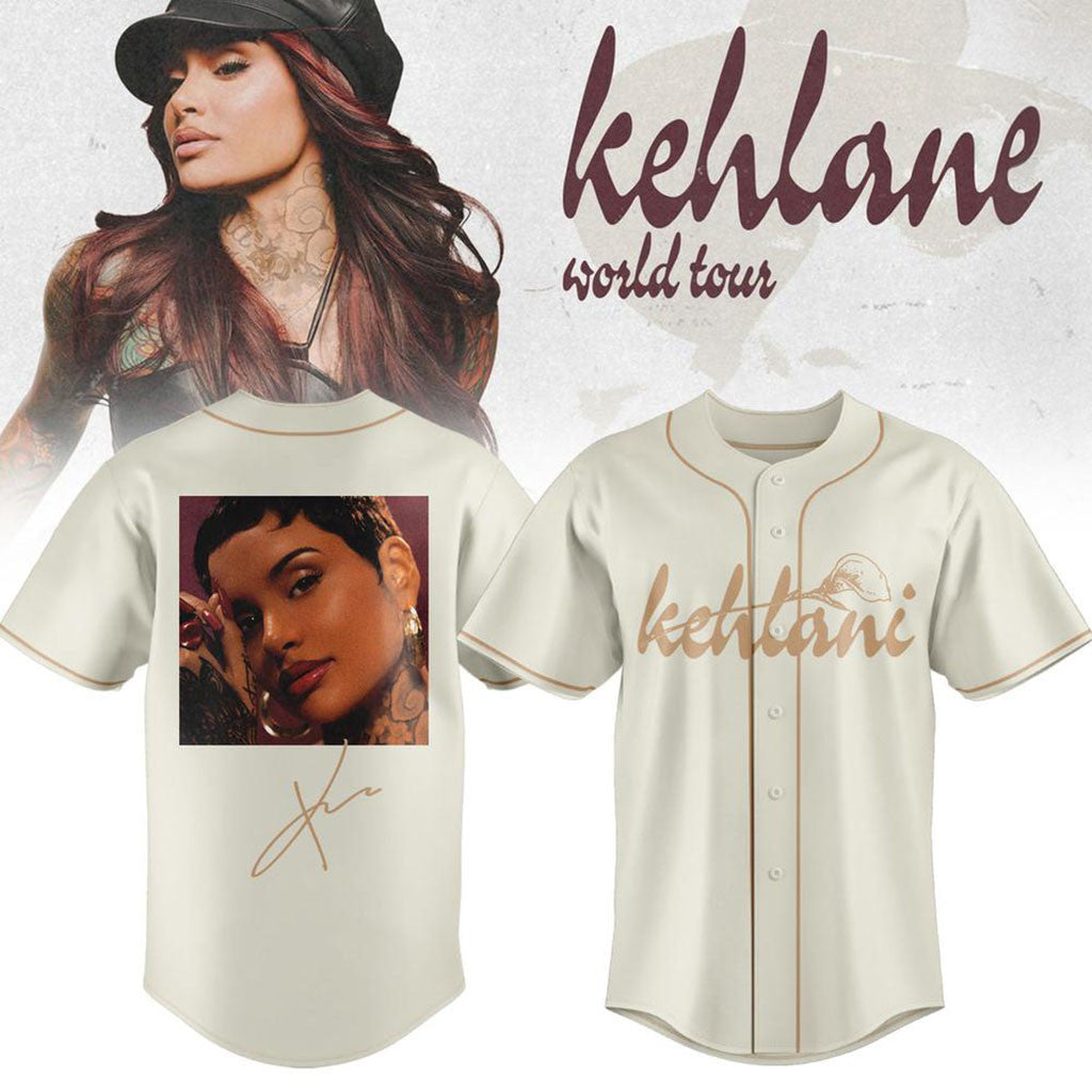 Kehlani World Tour 2026 Signed Baseball Jersey Kehlani Merch Music Concert Apparel For Fans
