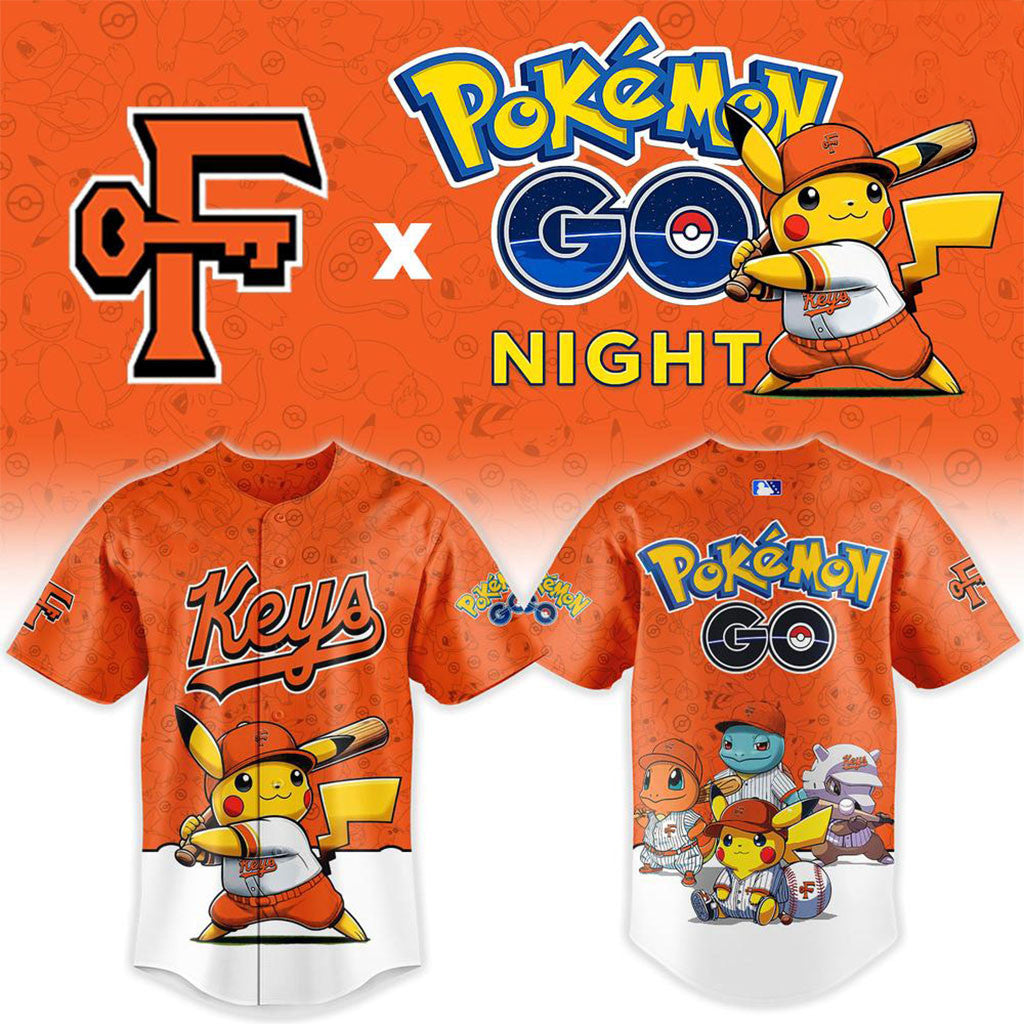 Frederick Keys Pokemon GO Night 2026 Baseball Jersey Frederick Keys Merch Baseball Fan Gifts