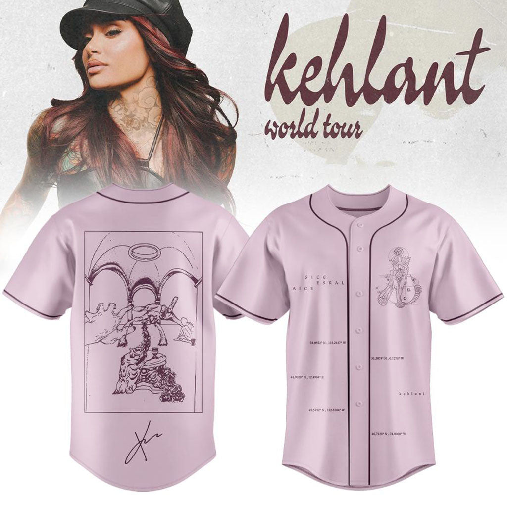 Kehlani World Tour 2026 Signature Baseball Jersey Kehlani Merch Music Fan Apparel Gifts
