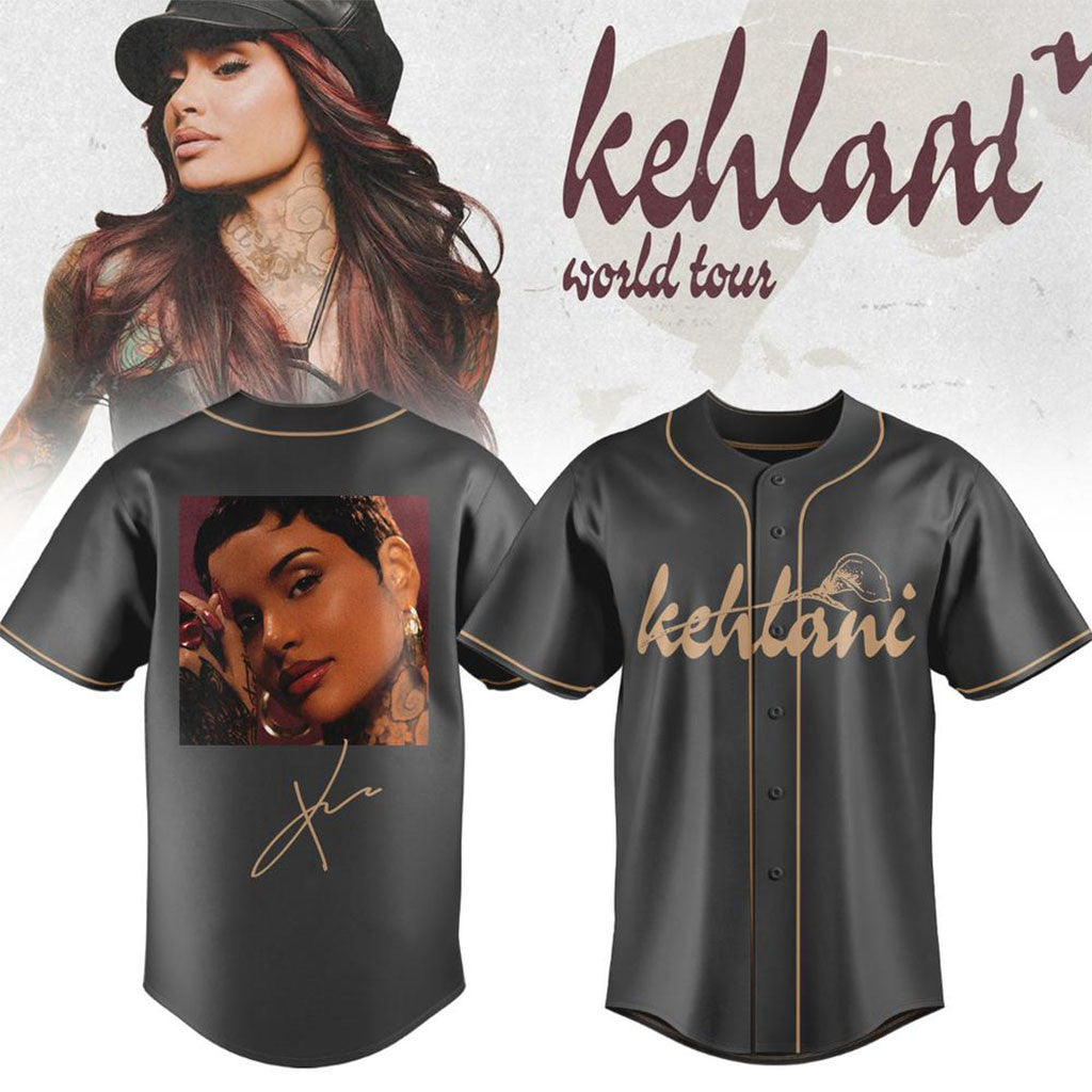 Kehlani World Tour 2026 Signed Baseball Jersey Kehlani Concert Merch Music Fan Apparel