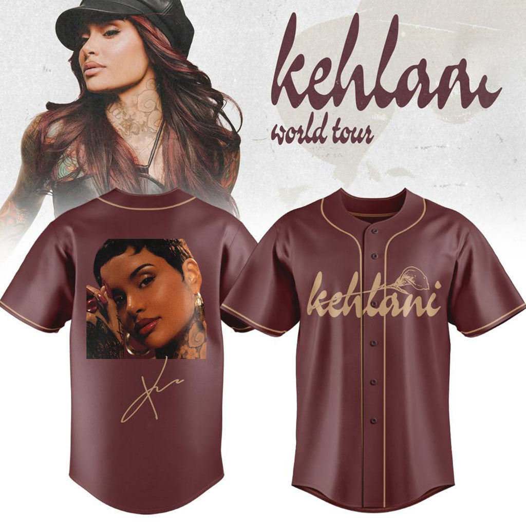 Kehlani World Tour 2026 Signed Baseball Jersey Kehlani Merch Present For Music Fan