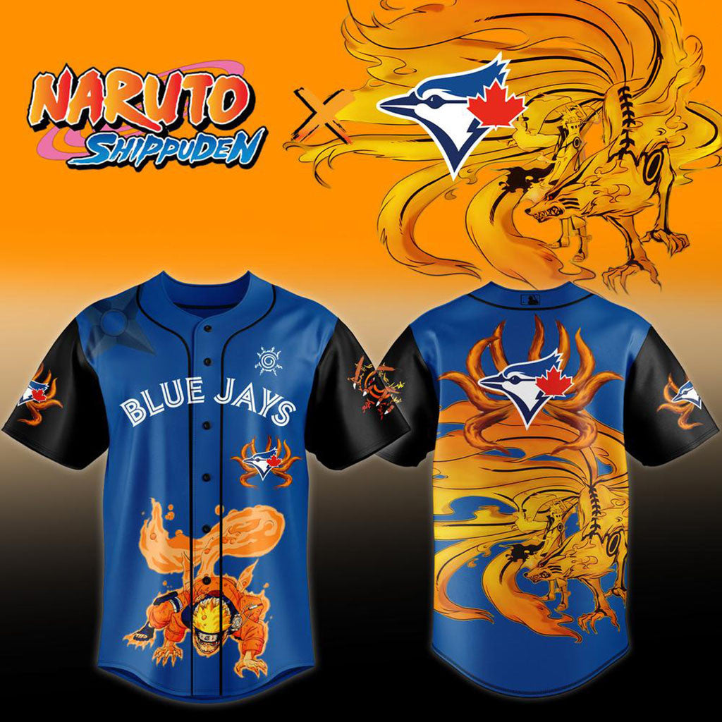 Toronto Blue Jays X Naruto Shippuden 2026 Baseball Jersey Blue Jays Merch Gift For Baseball Fan