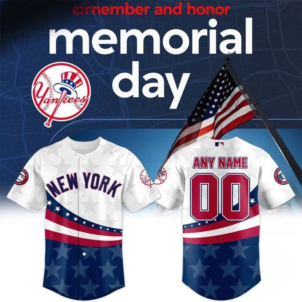 Personalized New York Yankees 2026 Memorial Day Baseball Jersey NY Yankees Merch Fan Gifts