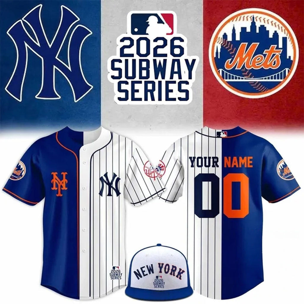 Personalized New York Yankees X Mets 2026 Subway Series Baseball Jersey Gift For Baseball Fans