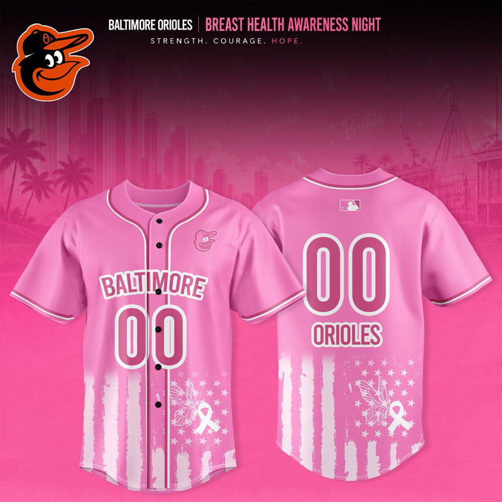 Custom Baltimore Orioles Breast Health Awareness Night 2026 Pink Ribbon Baseball Jersey Gifts