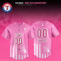 Personalized Texas Rangers Breast Health Awareness Night 2026 Baseball Jersey Rangers Merch